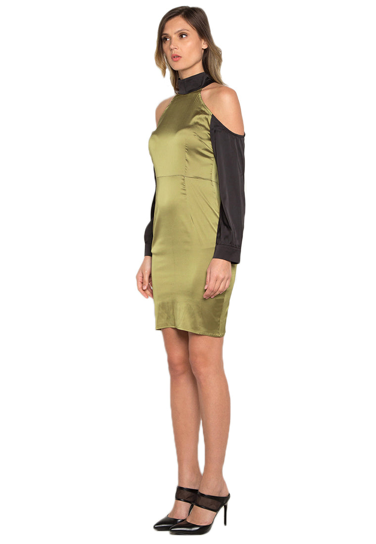 Paneled Sheath Short Dress no model